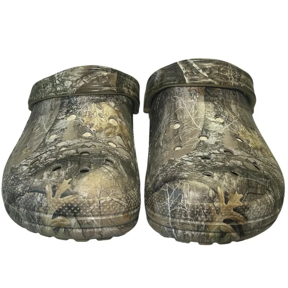 Crocs Classic Lined Realtree Edge Camo Clogs Fuzzy Insulated Men's Size 13